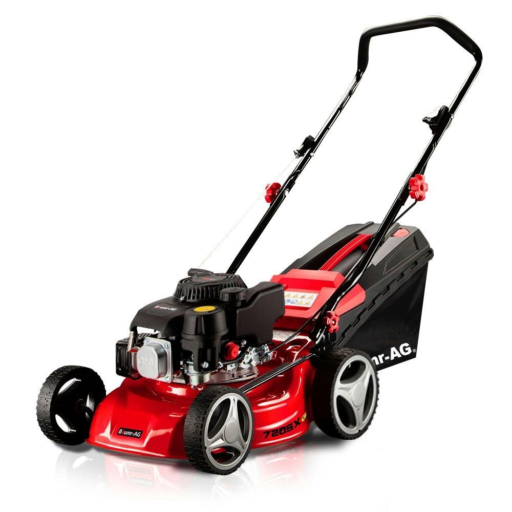 Baumr-AG Petrol Lawn Mower 139CC 17 Inch Push Lawnmower 17 Inch 4-Stroke Engine Catch