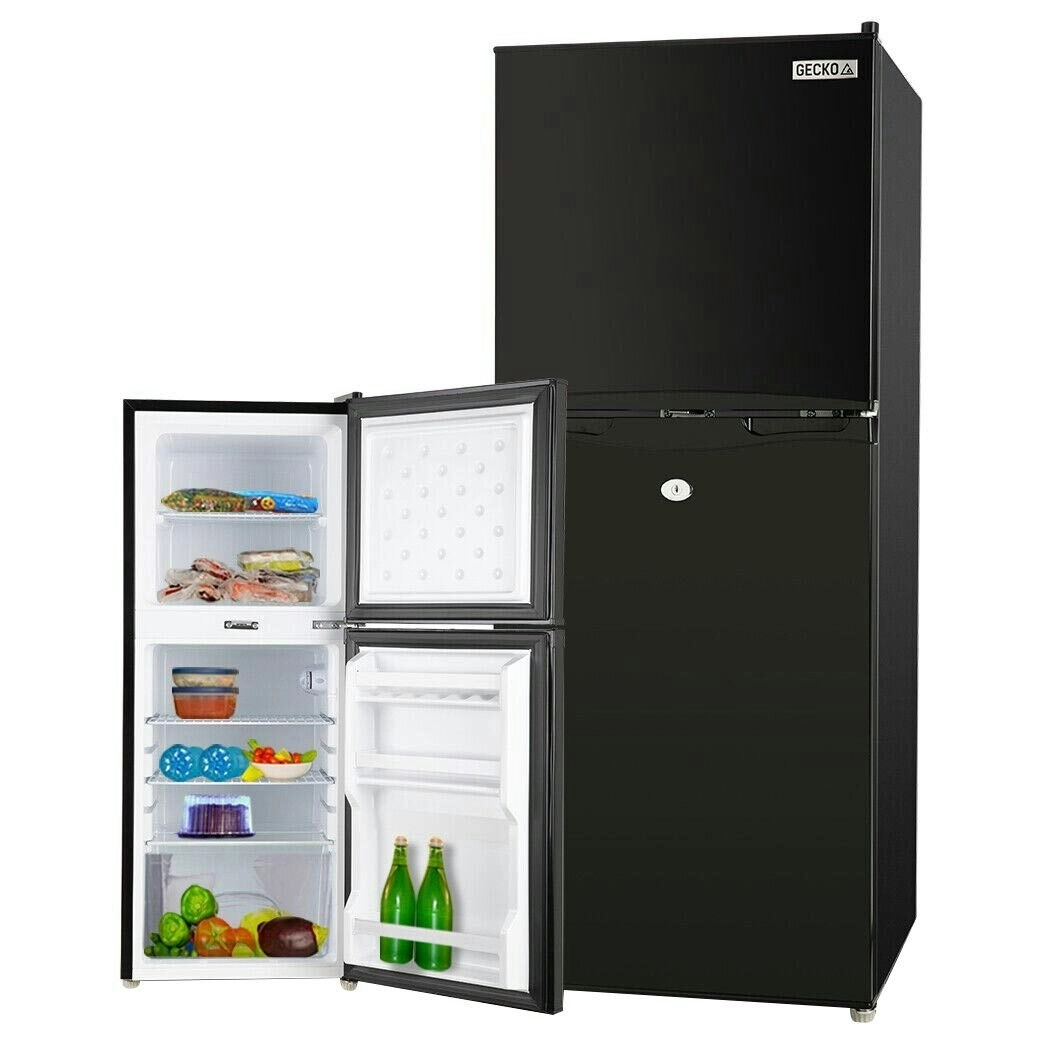 Gecko 125L Portable Fridge Freezer Camping Motorhome Caravan Upright Fridges 12V/24V/240V, Black