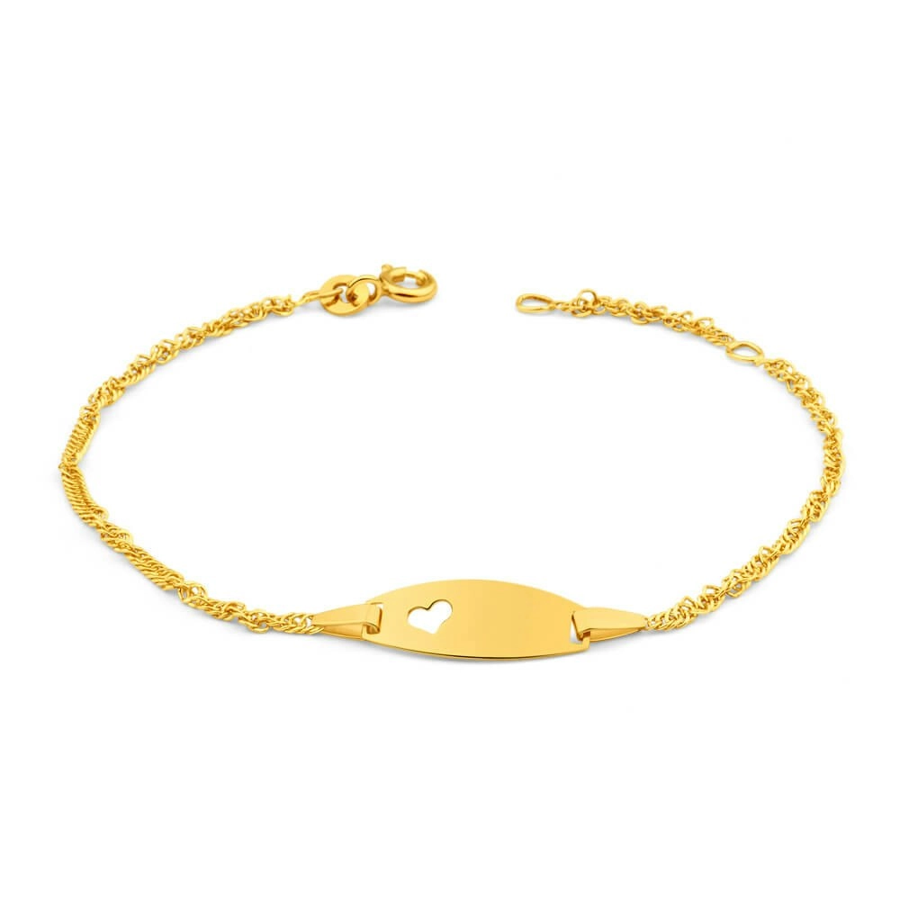 9ct Yellow Gold Silver Filled Singapore Bracelet