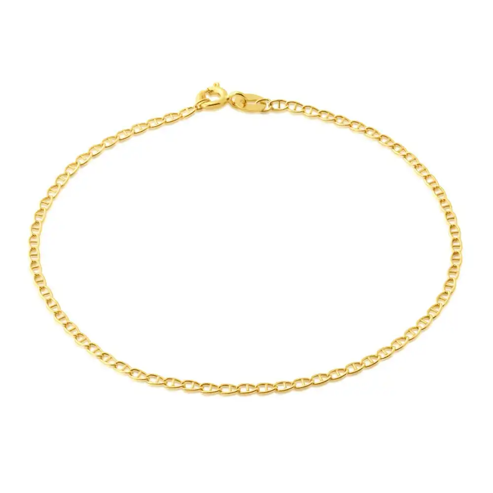 9ct Yellow Gold Filled 19cm Anchor Bracelet