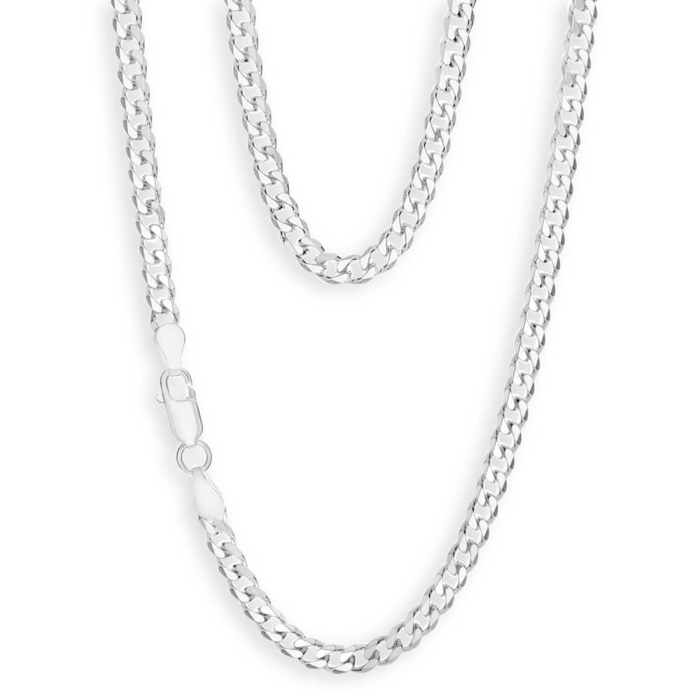 Sterling Silver 120 Gauge Diamond Cut 70cm Curb Chain