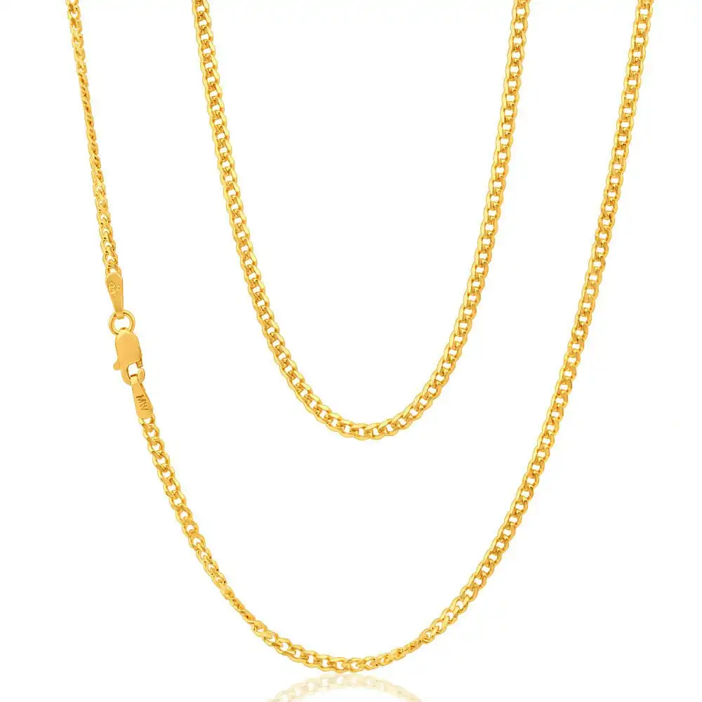 9ct Yellow Gold 55cm 60 Gauge Curb Chain
