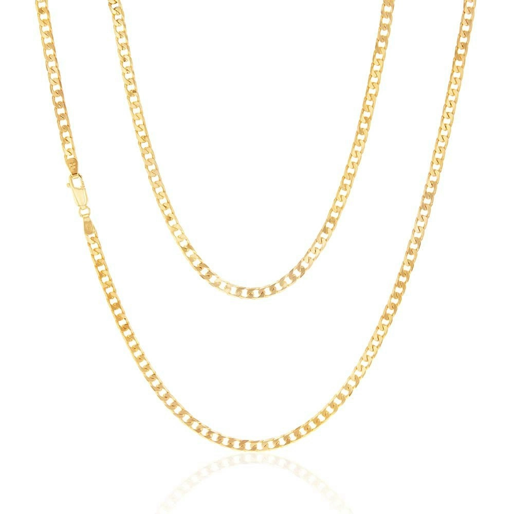 9ct Yellow Gold 120 Gauge Curb 60cm Chain