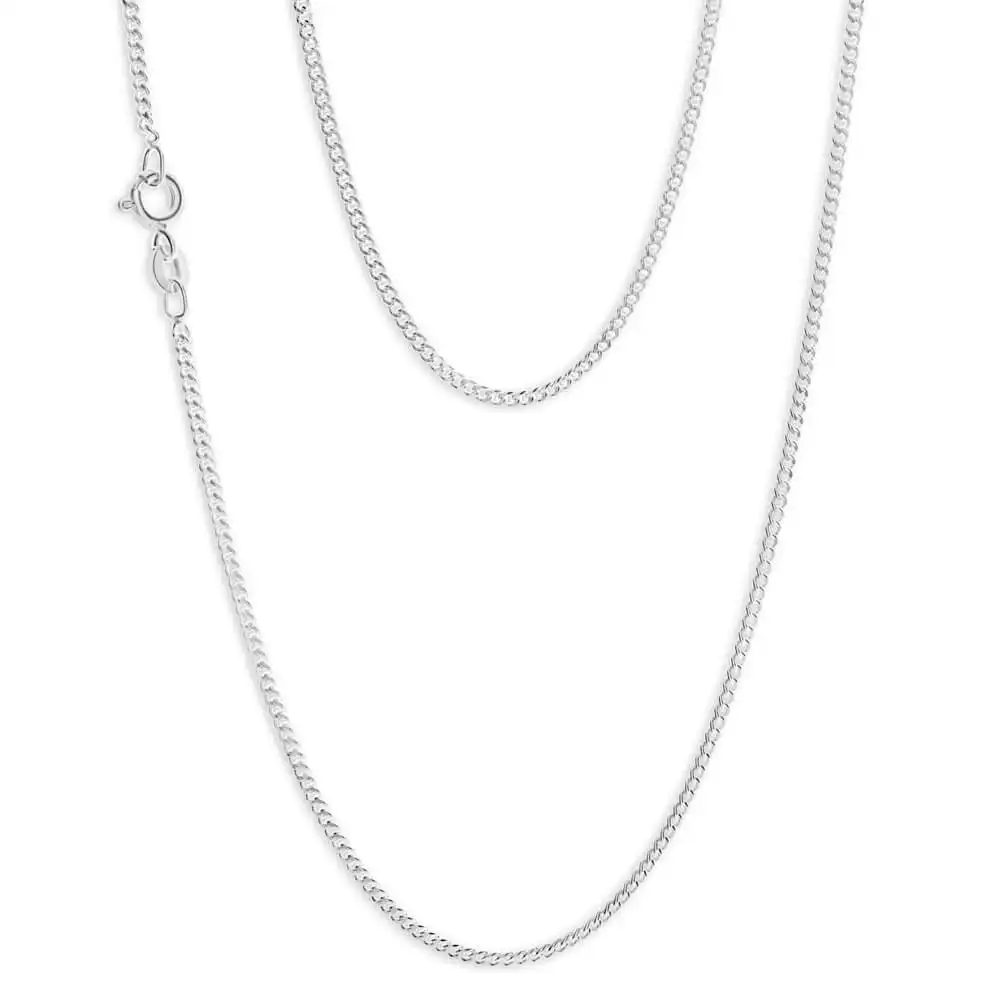 Sterling Silver Curb 60cm Chain