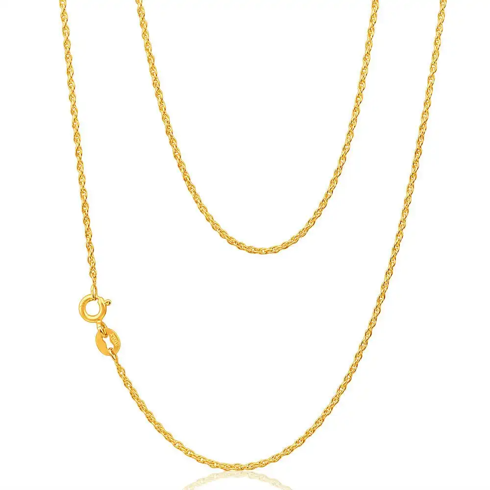 9ct Yellow Gold Silver Filled Singapore 50cm Chain 25 Gauge