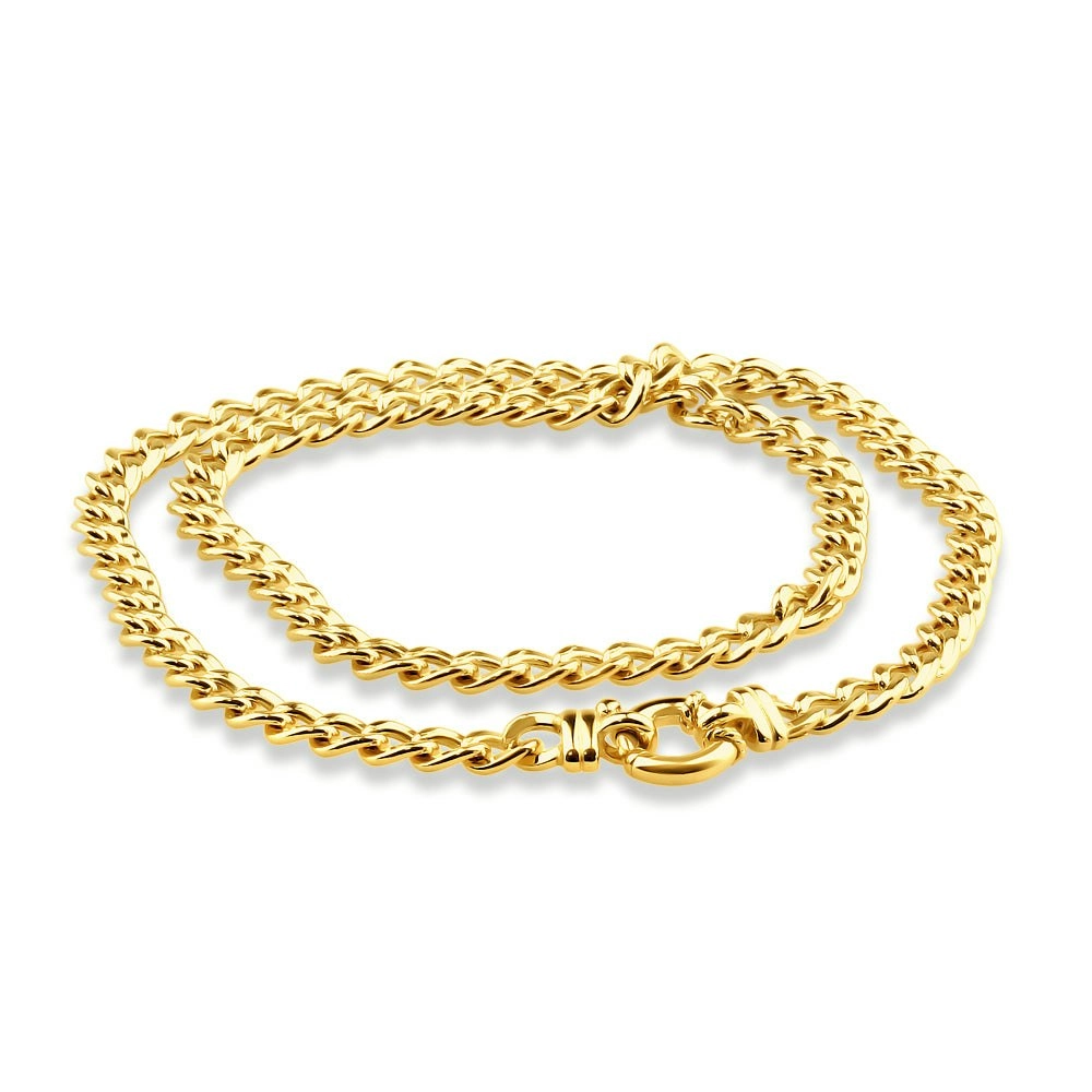 9ct Yellow Gold Copper Filled 45cm Curb Chain Boltring 150Gauge