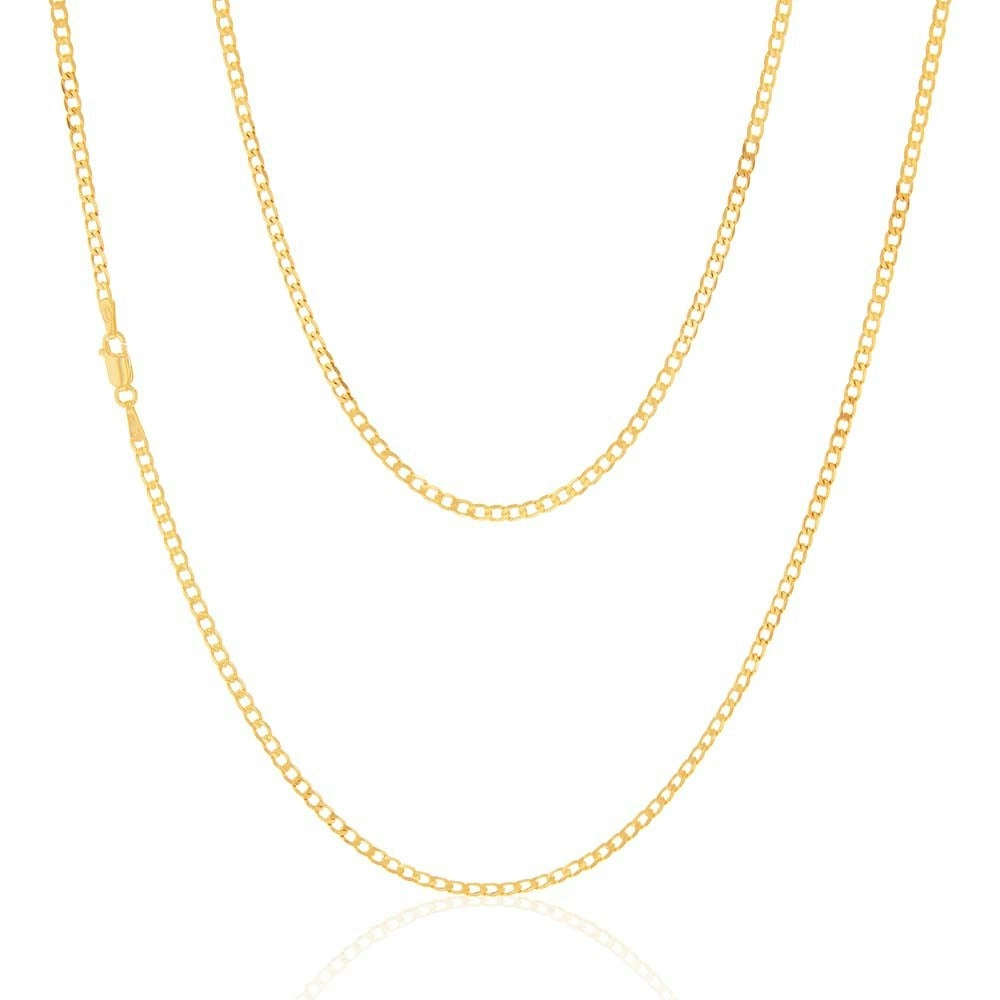 9ct Yellow Gold 60 Gauge Curb 55cm Chain