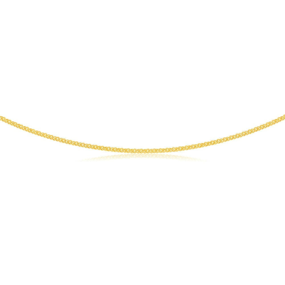 9ct Yellow Gold Silver Filled 45cm Chain 80gauge