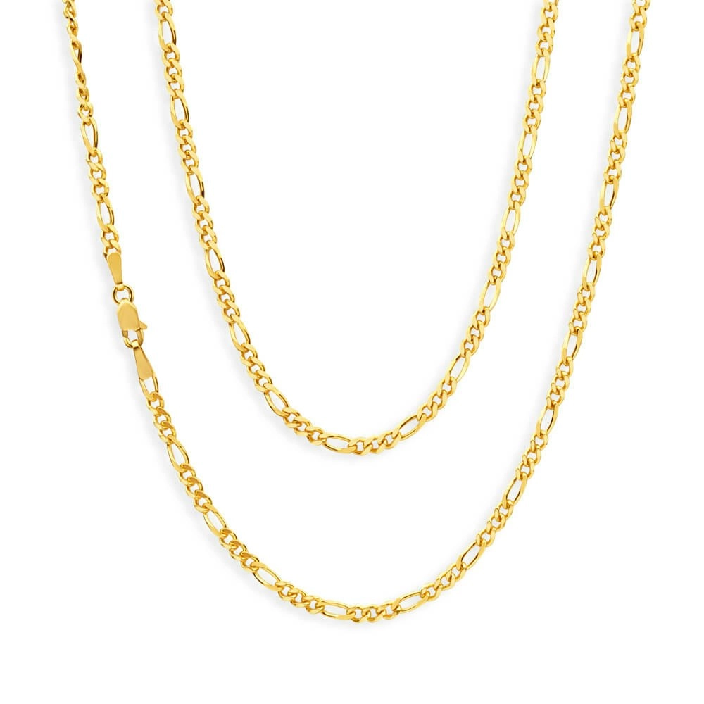 9ct Yellow Gold 55cm 70 Gauge Figaro Chain