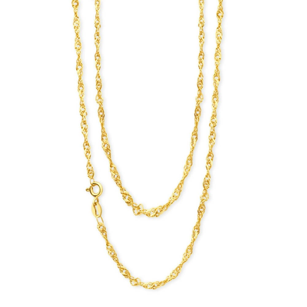 9ct Yellow Gold Singapore 50cm Chain 40 Gauge