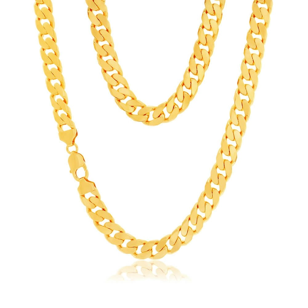 9ct Yellow Gold 350 Gauge 60cm Curb Chain