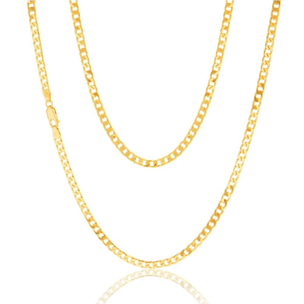 9ct Yellow Gold 120 Gauge Curb 55cm Chain