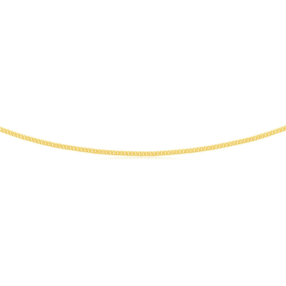 9ct Yellow Gold Silverfilled 50cm Curb Chain