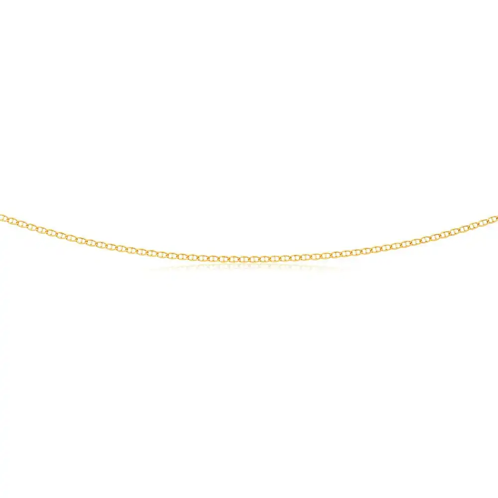 9ct Yellow Gold Silver Filled Anchor Link 50cm Chain 40 Gauge