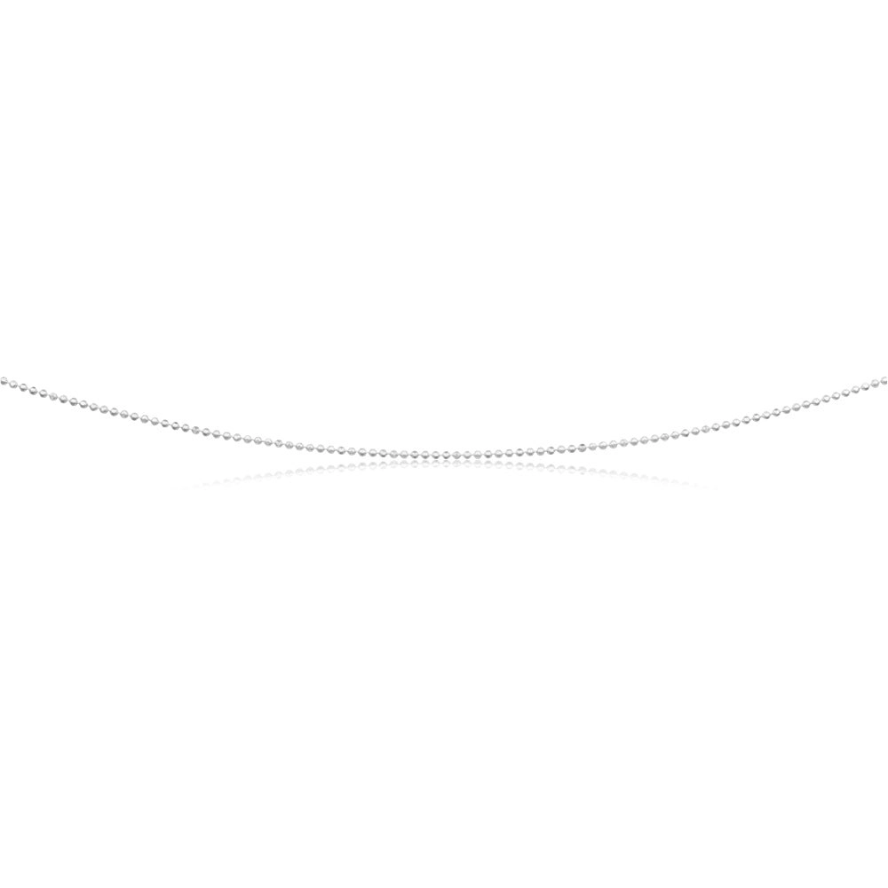 Sterling Silver Dicut Ball 80cm Chain