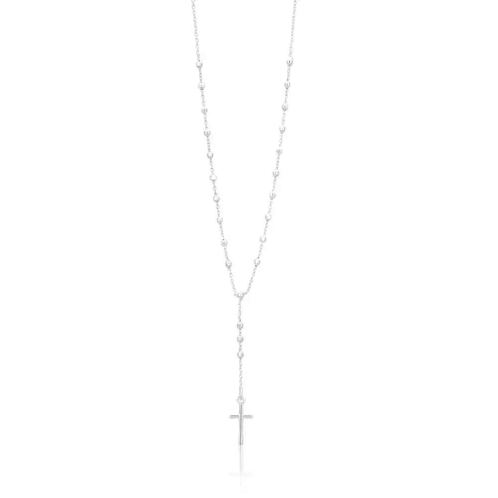 Sterling Silver 50cm Chain with Cross Drop Pendant