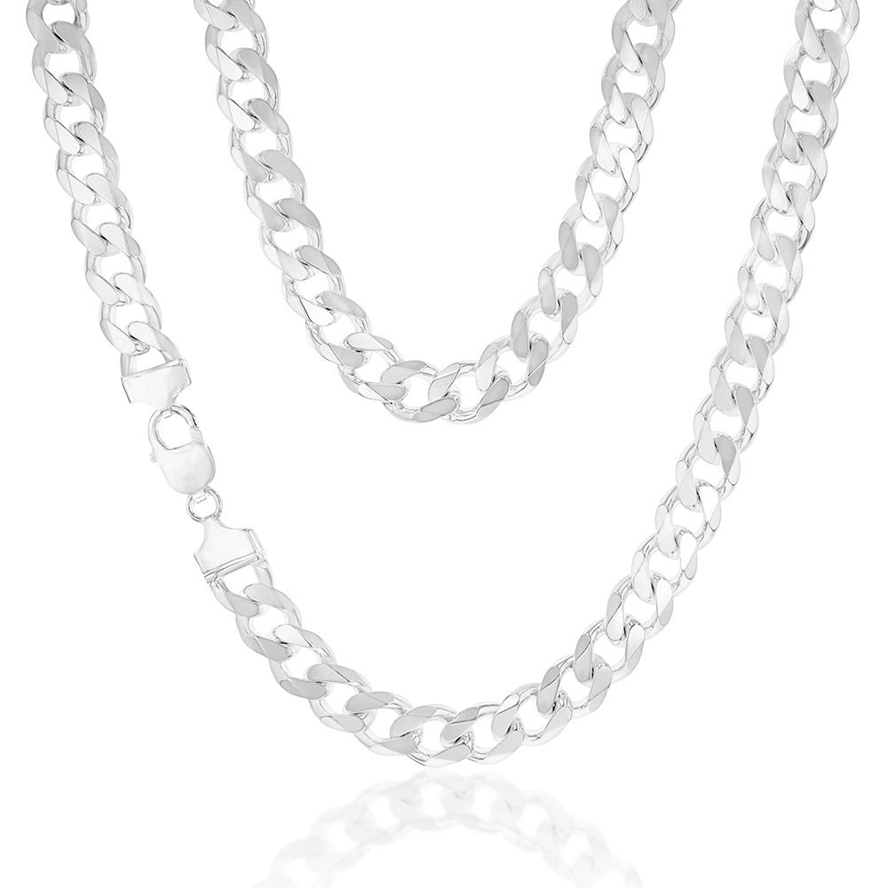 Sterling Silver Curb 250 Gauge 55cm Chain