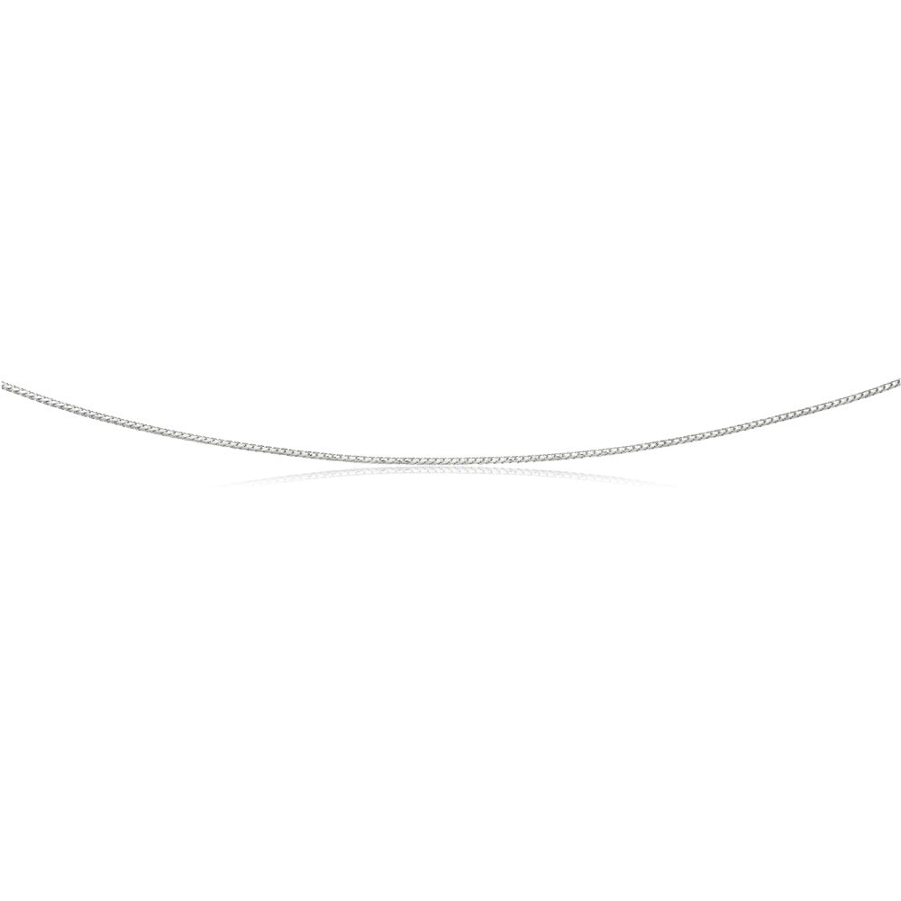 Sterling Silver Rhodium Plated 50cm 40 Gauge Wheat Chain