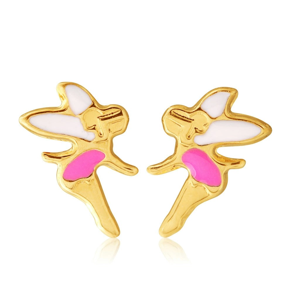 9ct Yellow Gold Fairy Earrings