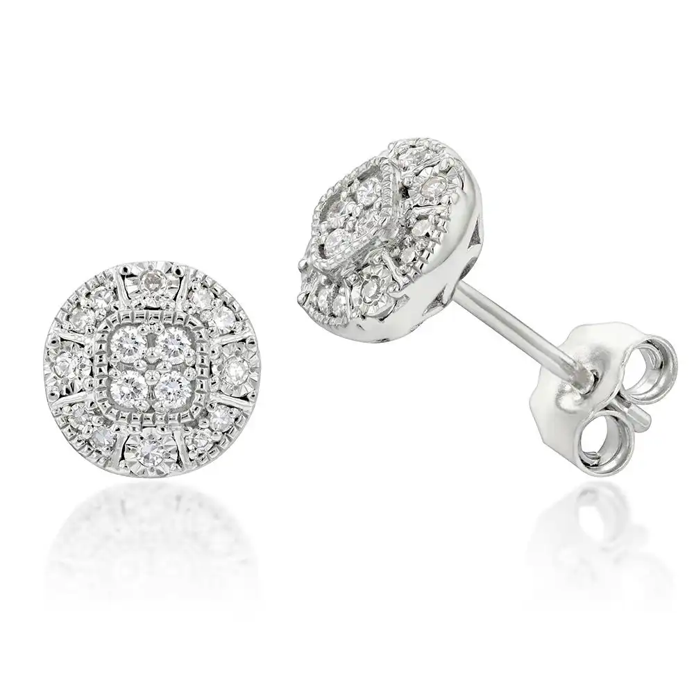 Luminesce Lab Grown Diamond Stud Earrings in Silver