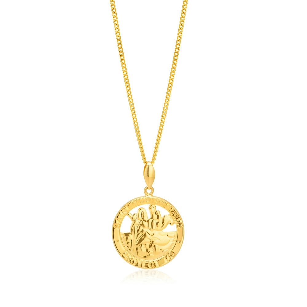 9ct Yellow Gold St Christopher Pendant