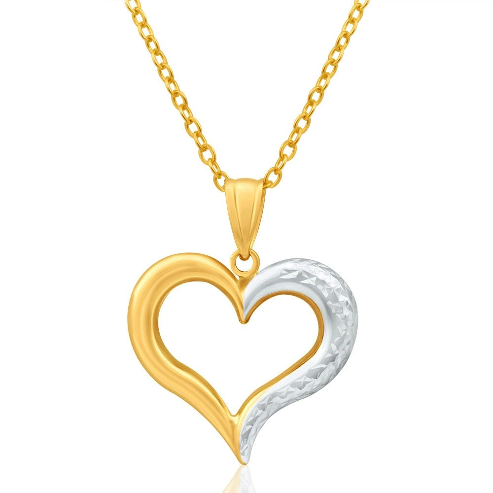 9ct Yellow Gold & White Gold Wonderful Pendant