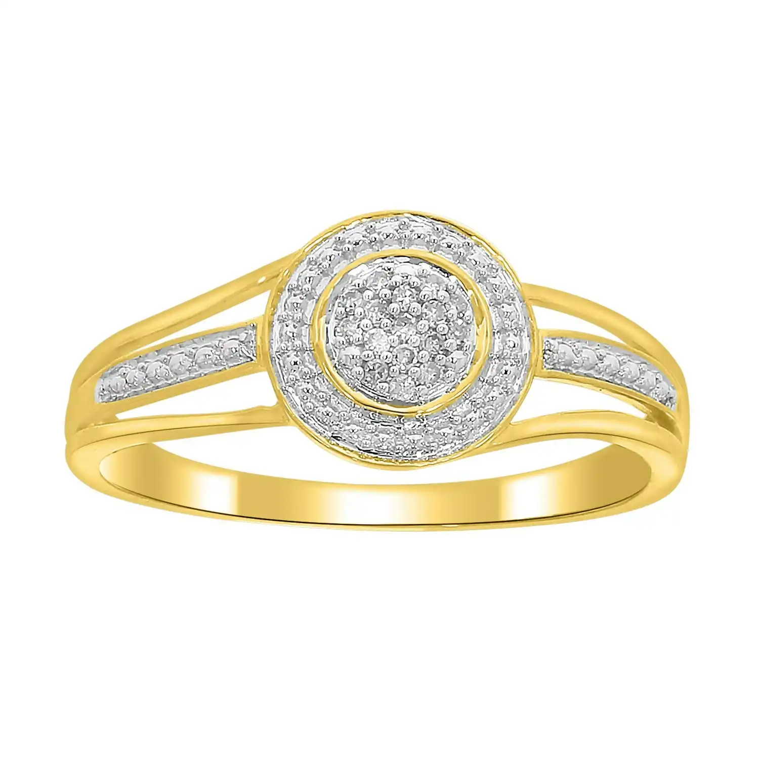 Alluring 9ct Yellow Gold Diamond Ring