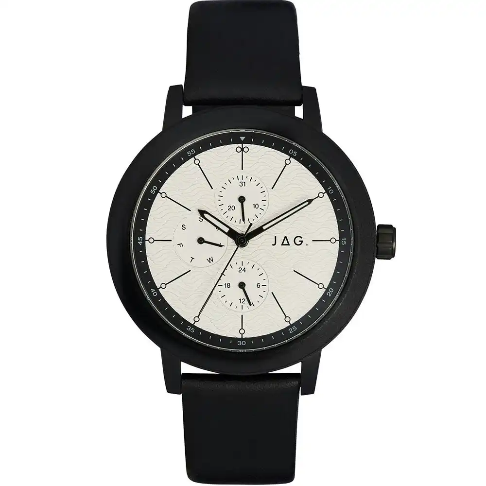 Jag J2625 Marlo Black Vegan Leather Mens Watch