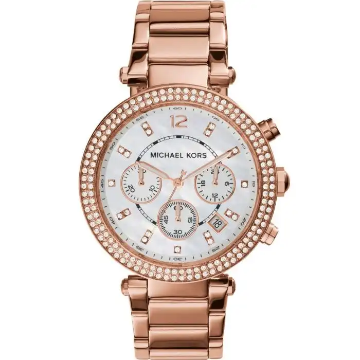 Michael Kors MK5491 Parker Stone Set Rose Gold Tone Womens Watch