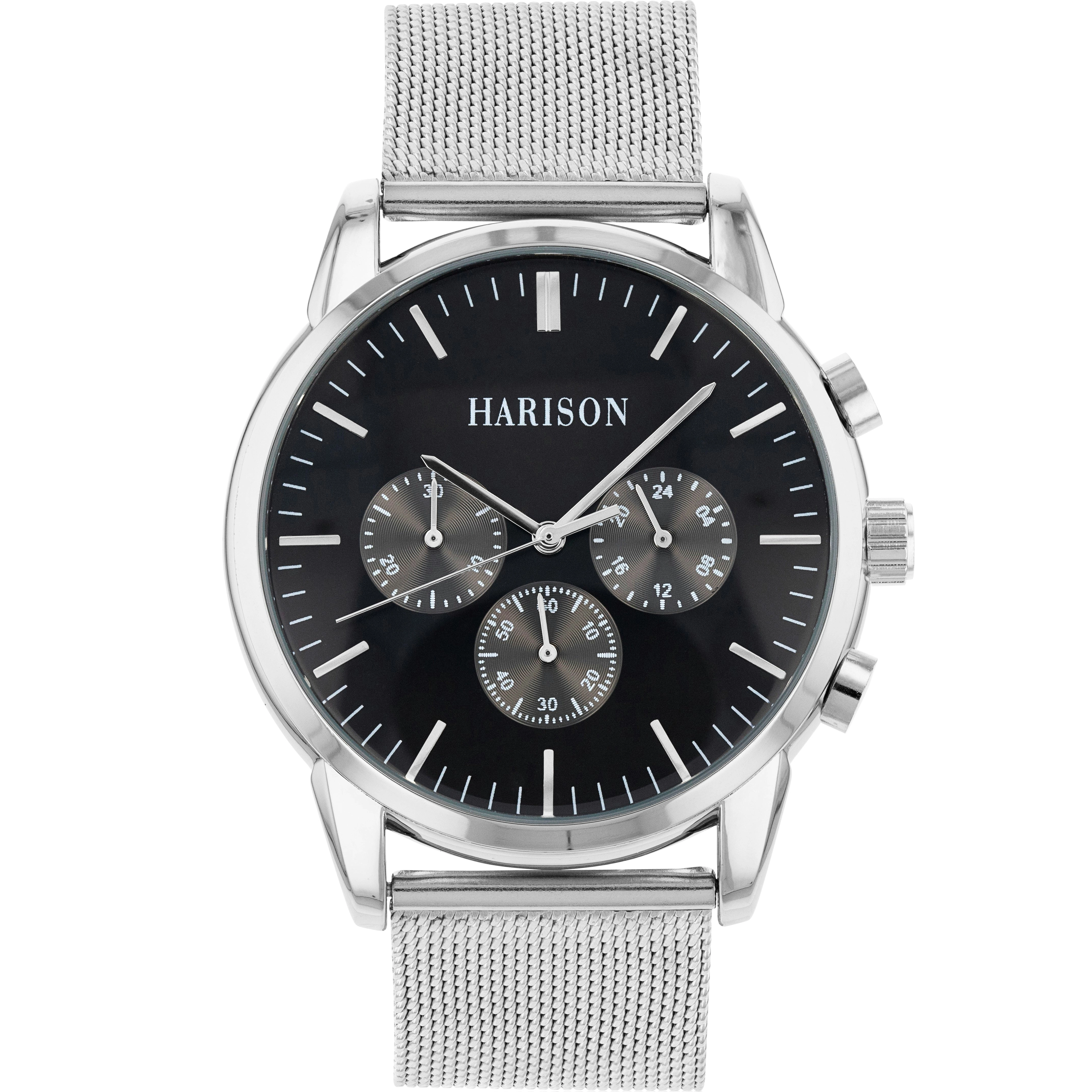 Harison Silver Tone Men's Watch   *Imitation Sub Dials*