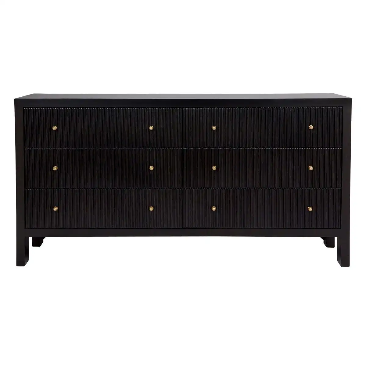 Ariana 6 Drawer Chest - Black