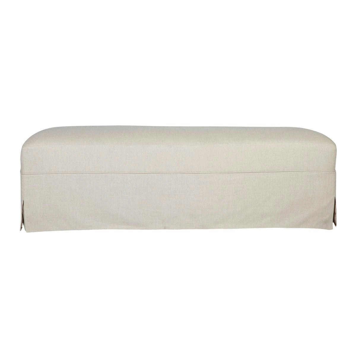 Brighton Slip Cover Bench Ottoman - Natural Linen