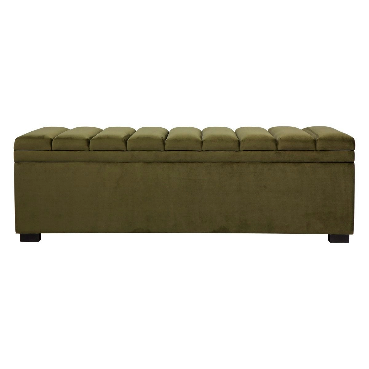 Soho Storage Bench Ottoman - Olive Velvet