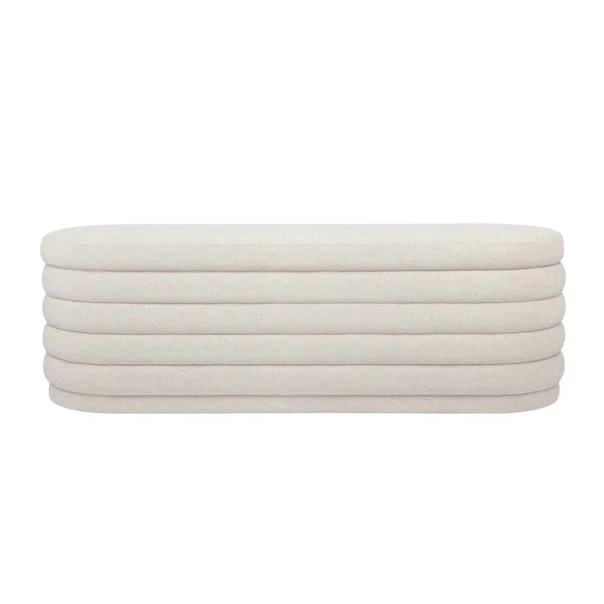 Demi Storage Bench Ottoman - White Boucle