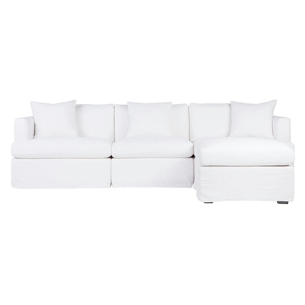 Birkshire Slip Cover Modular Sofa - White Linen Option 6