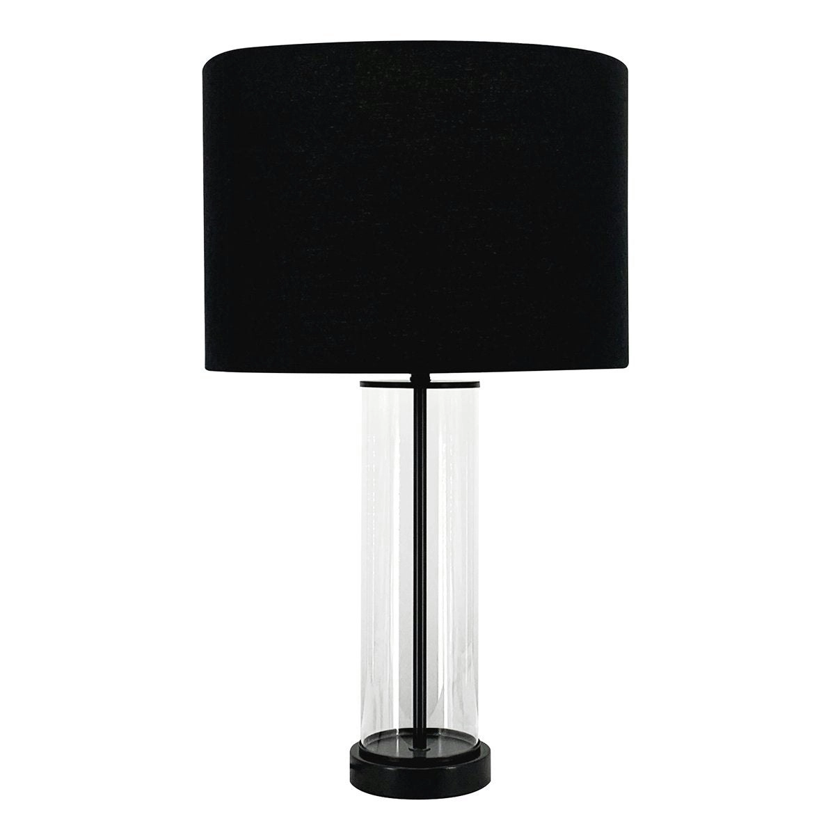 East Side Table Lamp - Black w Black Shade