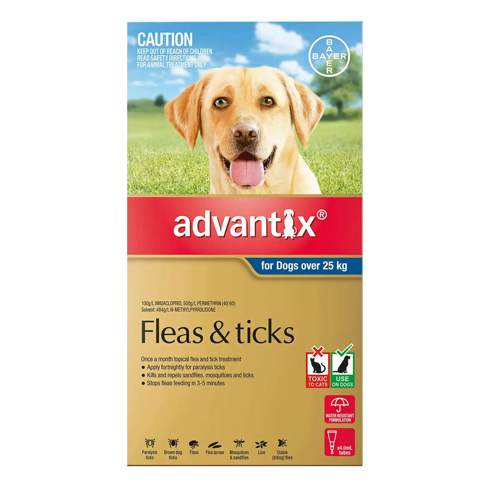 Advantix For Extra Large Dogs Over 25Kg (Blue) 6 Pack