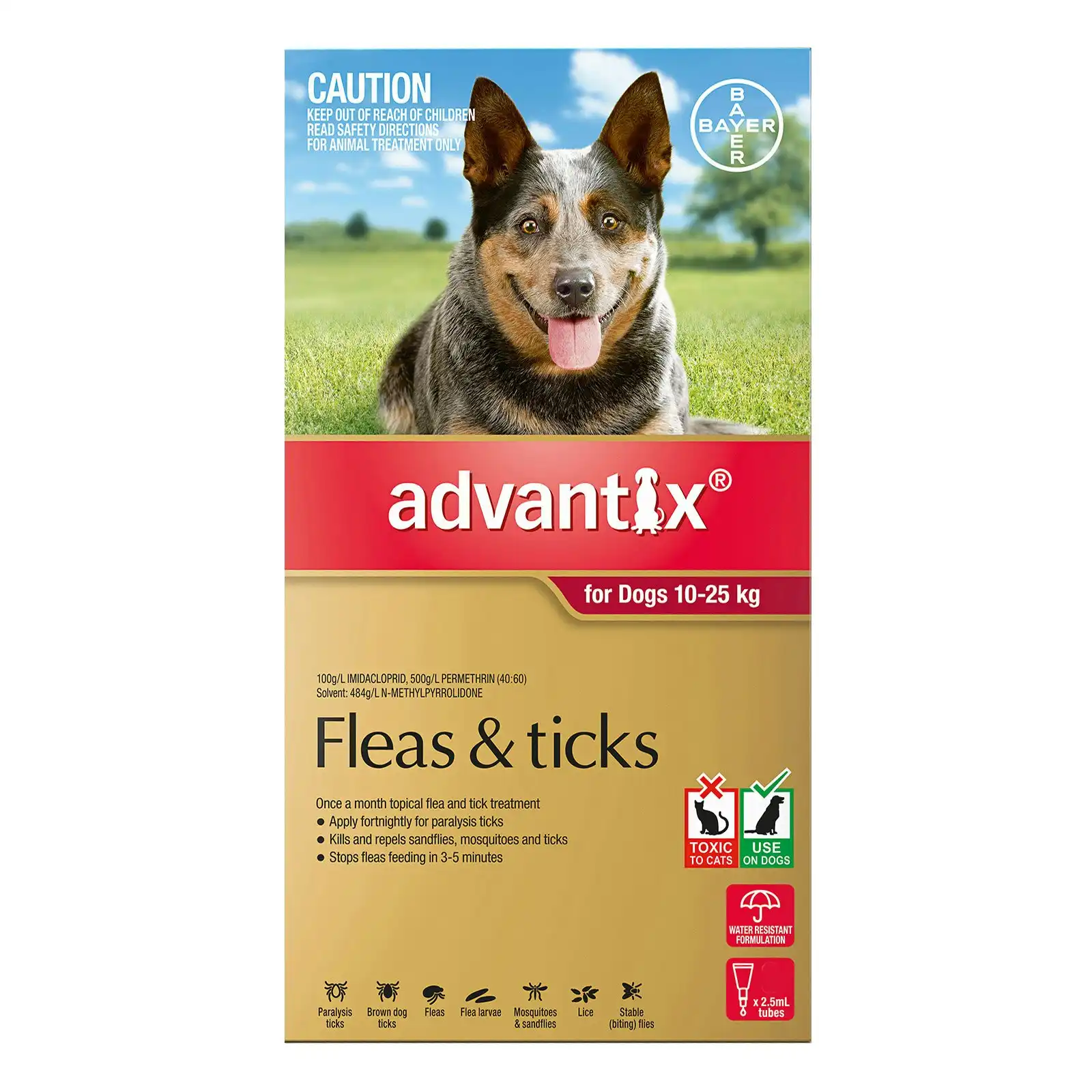 Advantix For Large Dogs 10 To 25Kg (Red) 12 Pack