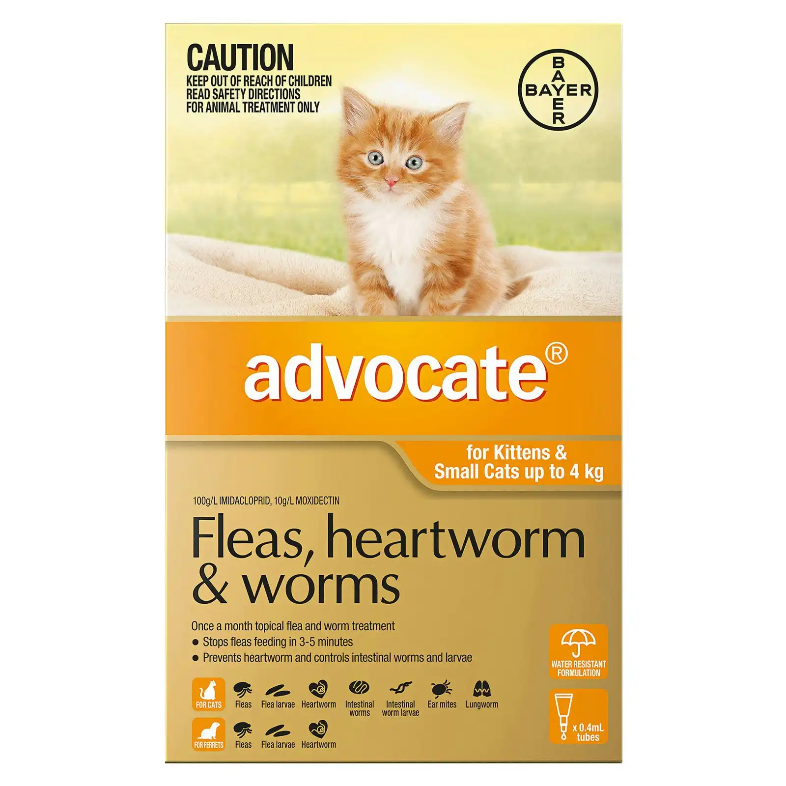 Advocate for Cats For Kittens & Small Cats Up To 4Kg (Orange) 6 Pack