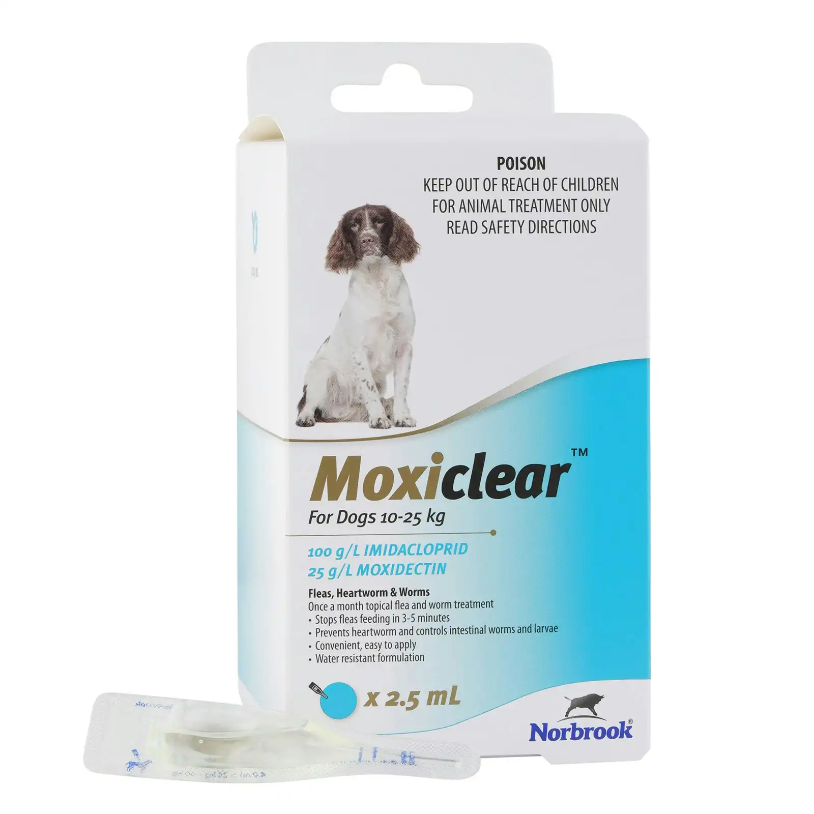 Moxiclear for Medium Dogs 10 to 25 Kg (BLUE) 3 Pipettes
