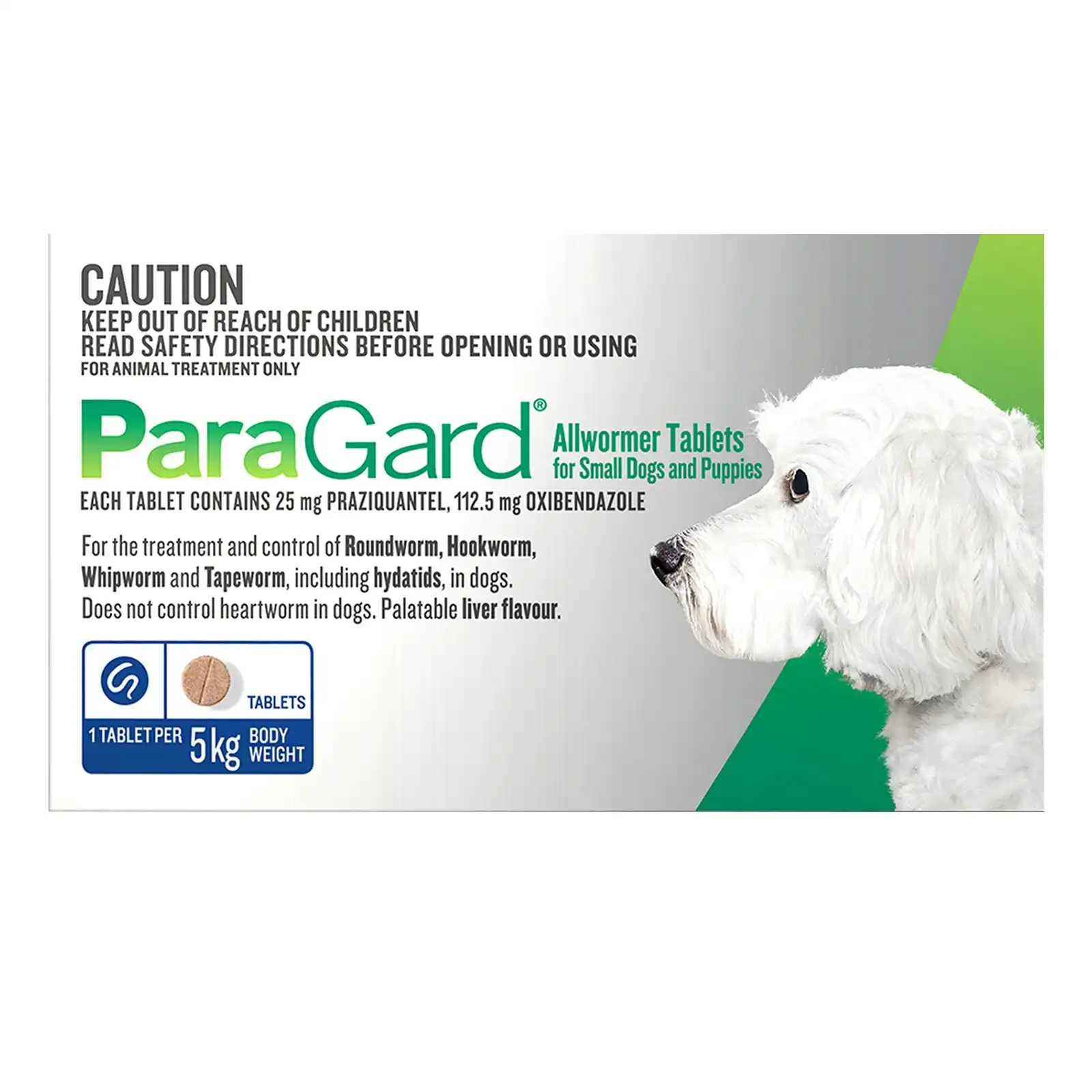 Paragard Allwormer Tablets For Small Dogs 5 Kg 4 Tablets BLUE