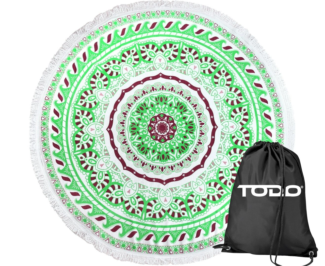 TODO Luxury Thick Microfiber Round Beach Towel Throw Rug Ttowel09