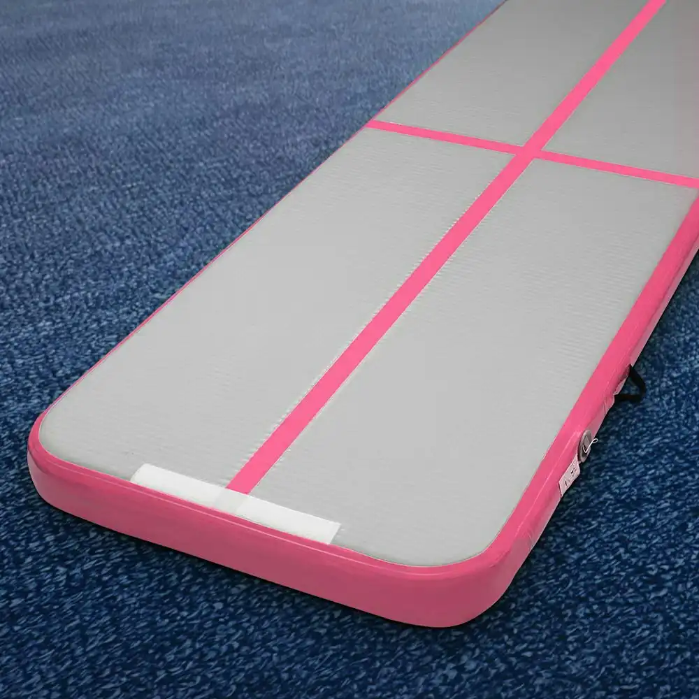 Everfit 3M Air Track Gymnastics Tumbling Exercise Yoga Mat Inflatable Pink