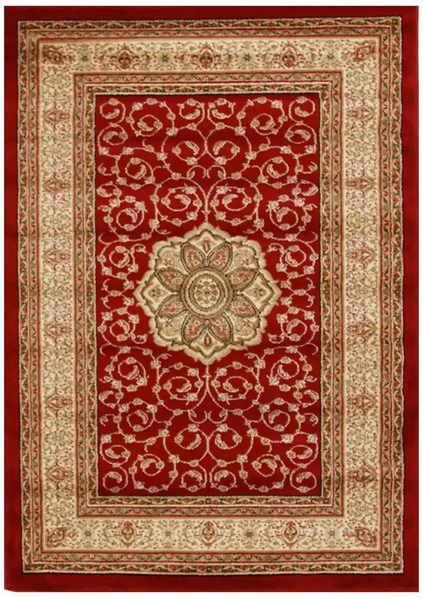Rug Culture Istanbul Collection Medallion Classic Pattern Red Rug