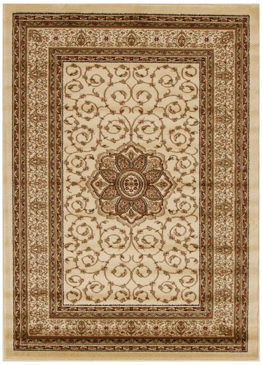 Rug Culture Istanbul Collection Medallion Classic Pattern Ivory Rug