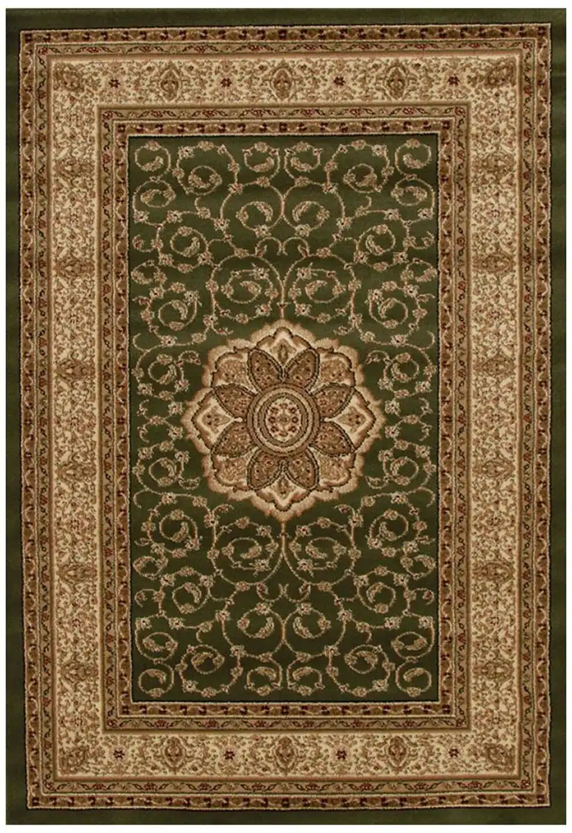 Rug Culture Istanbul Collection Medallion Classic Pattern Green Rug