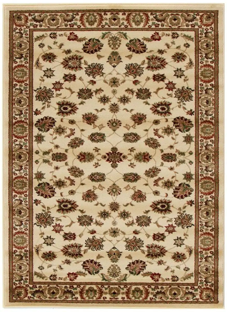 Rug Culture Istanbul Collection Traditional Floral Pattern Ivory Rug