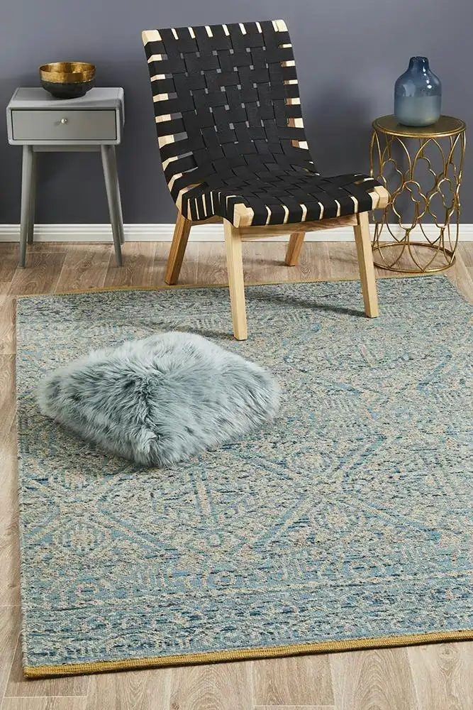 Rug Culture Relic Hunter Blue Grey Rug