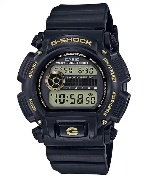G-Shock Digital & Analogue Watch Black and Gold Series DW9052GBX-1A9