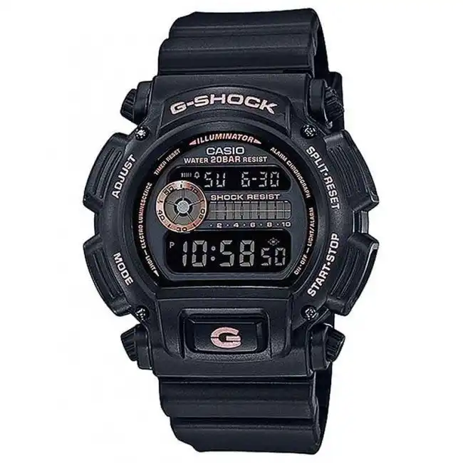 G-Shock Digital & Analogue Watch Black and Rose Gold Series DW9052GBX-1A4